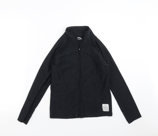 NEXT Girls Black   Full Zip Jumper Size 10 Years