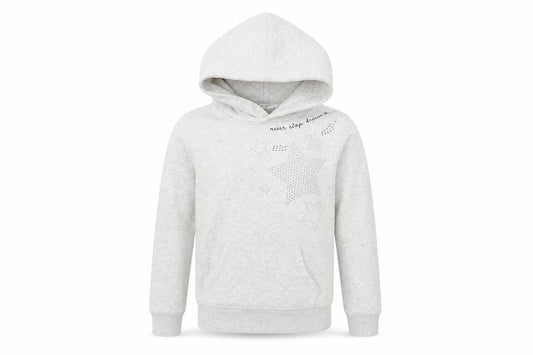 H&M Girls Grey   Pullover Hoodie Size 11-12 Years  - stars
