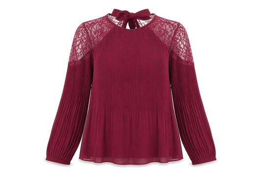 NEXT Womens Purple   Basic Blouse Size 10  - lace shoulder detail