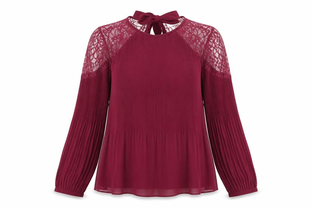 NEXT Womens Purple   Basic Blouse Size 10  - lace shoulder detail