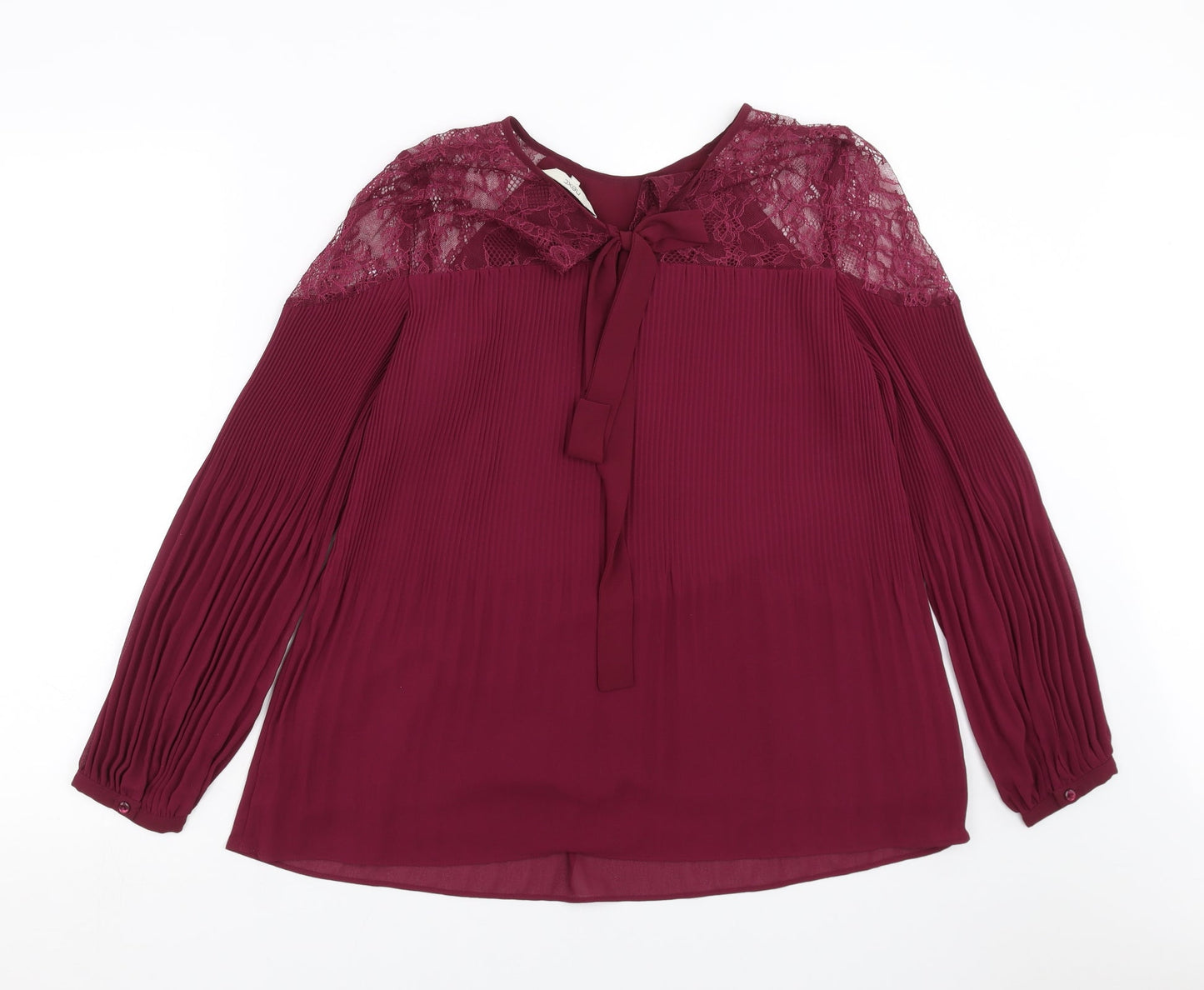 NEXT Womens Purple   Basic Blouse Size 10  - lace shoulder detail