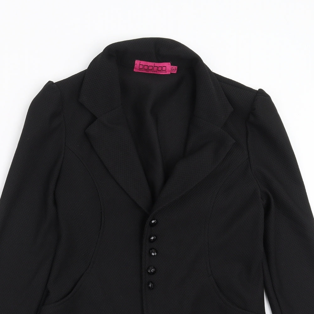 Boohoo Womens Black   Jacket  Size 10