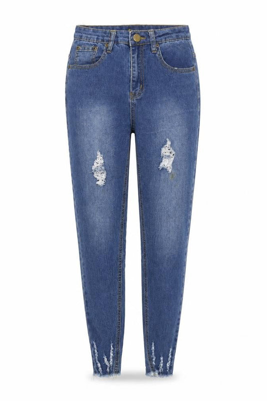 PRETTYLITTLETHING Womens Blue  Denim Skinny Jeans Size 8 L24.5 in