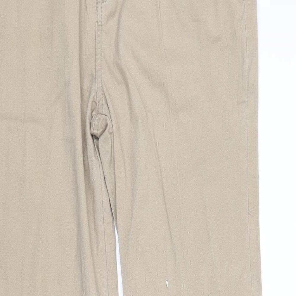 Denim co Womens Beige  Denim Straight Jeans Size 12 L27 in