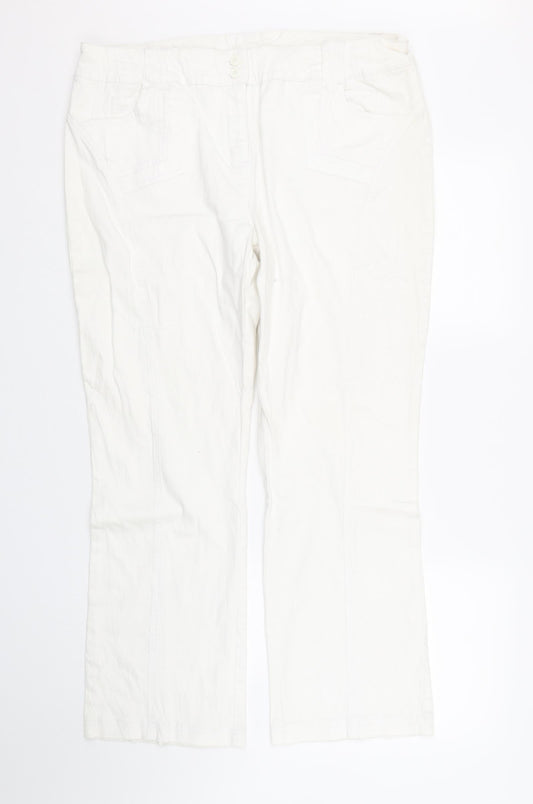 Together Womens White  Denim Straight Jeans Size 20 L26 in