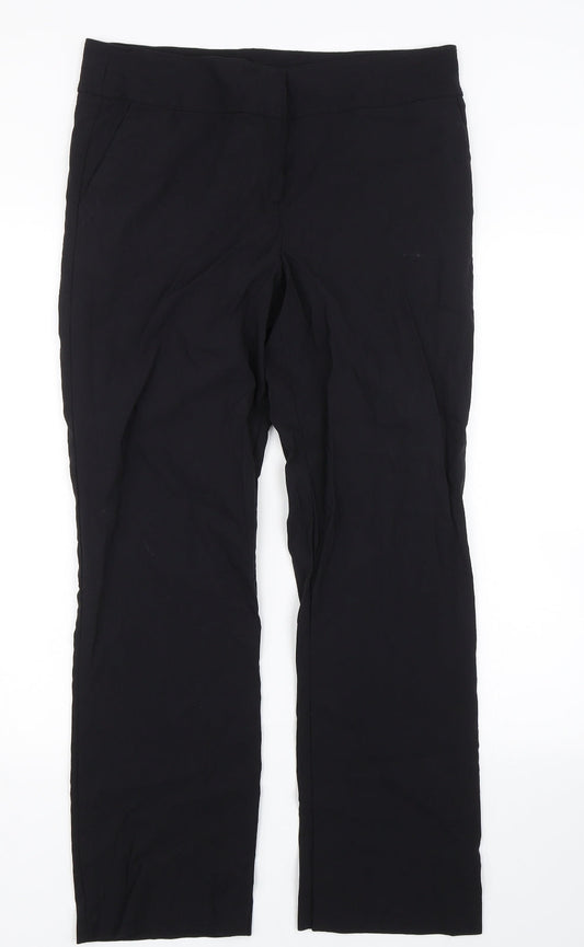 Papaya Womens Black   Trousers  Size 14 L26 in
