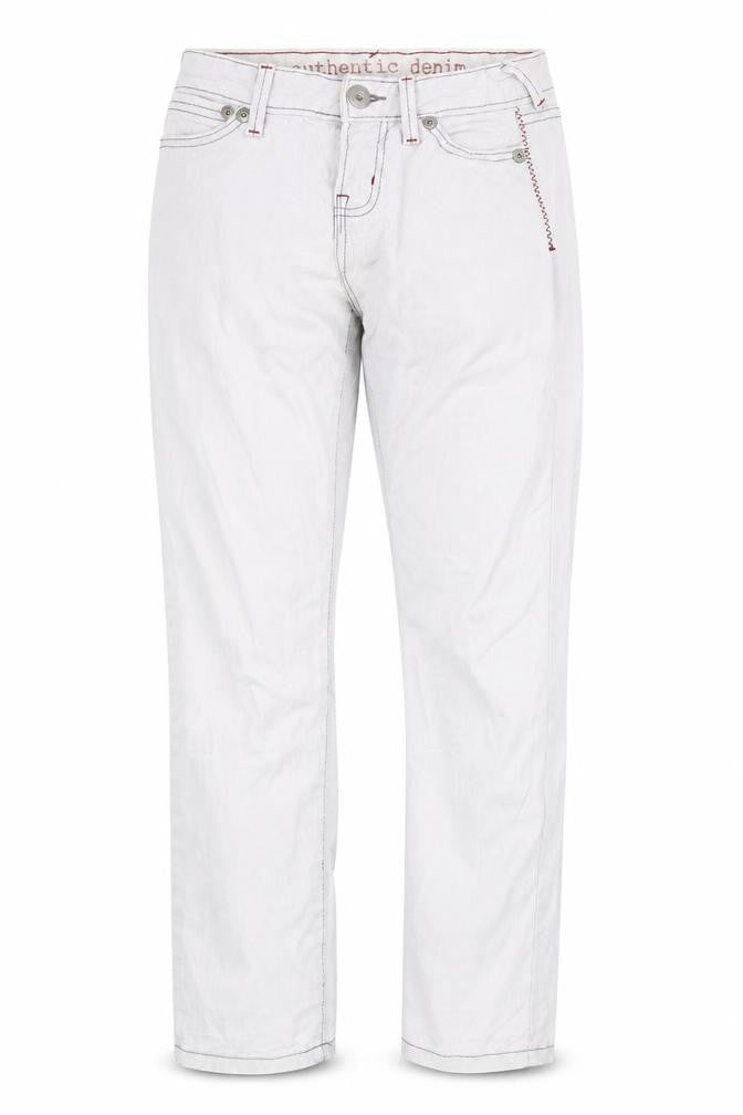 Authentic Womens White  Denim Straight Jeans Size S L26 in