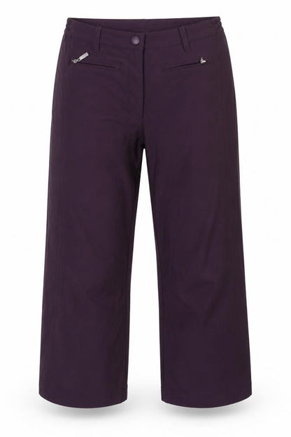Shamp Womens Purple   Cropped Trousers Size S L21 in