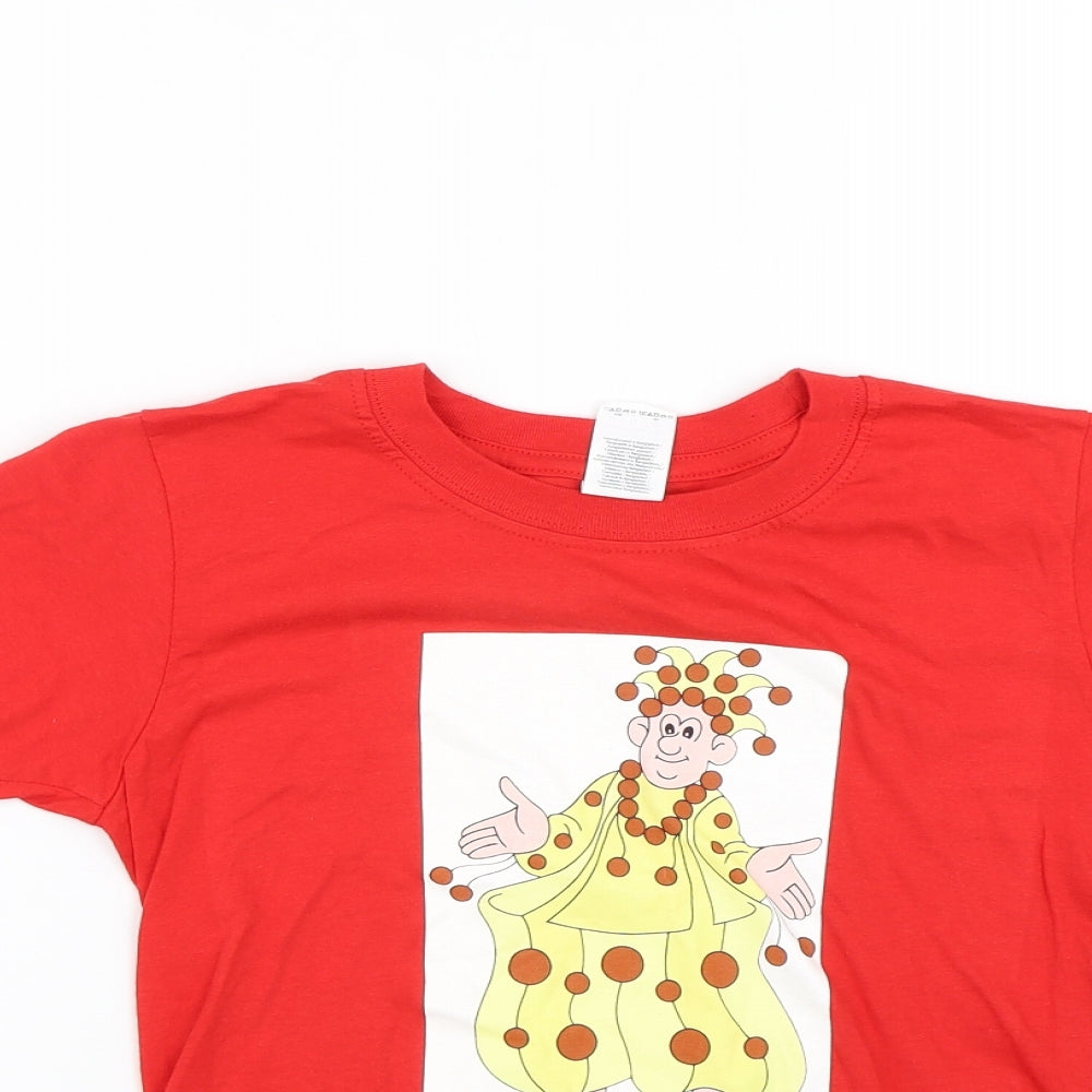 Gildan Boys Red   Basic T-Shirt Size 7-8 Years