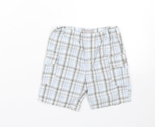 Boboli Baby Blue Check  Cropped Trousers Size 12 Months  - Shorts