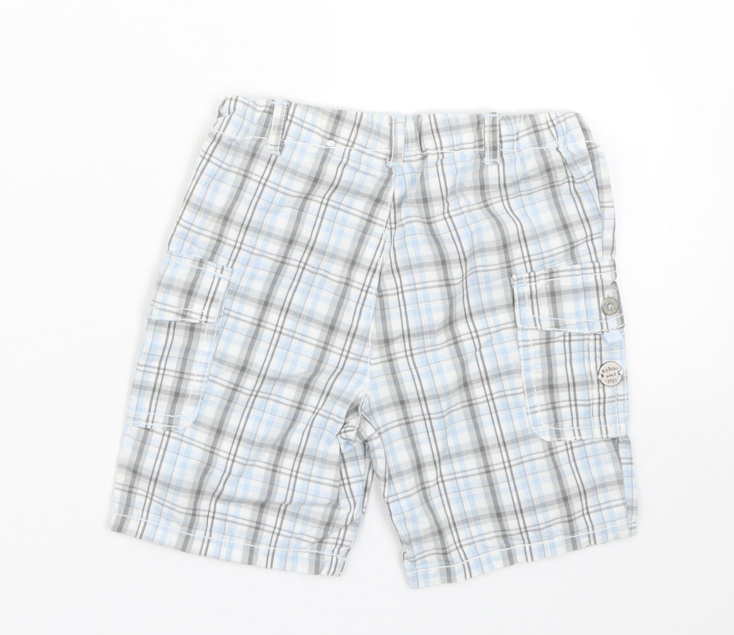 Boboli Baby Blue Check  Cropped Trousers Size 12 Months  - Shorts
