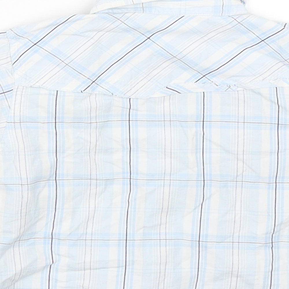 Rebel Boys Blue Check  Basic Button-Up Size 2-3 Years