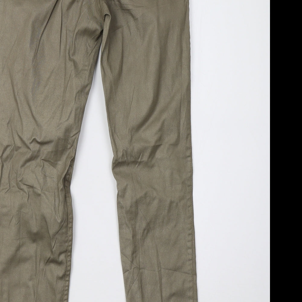 up fashion Womens Gold  Latex Skinny Jeans Size 10 L30 in
