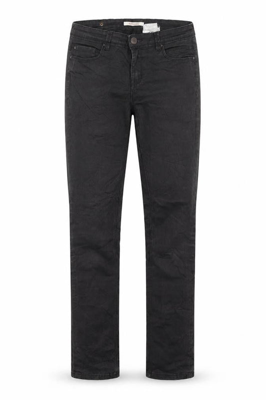 Front view of camateu women’s grey denim skinny jeans, size UK 12, 32-inch leg