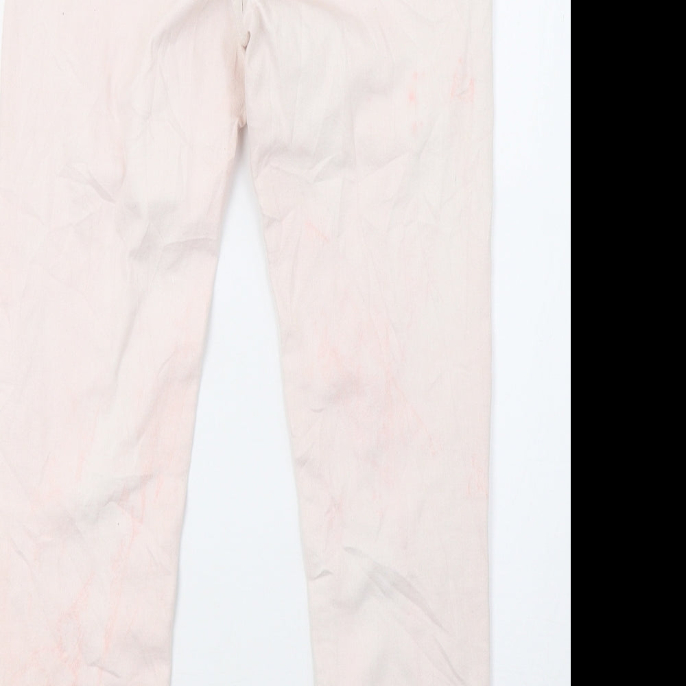 Bershka Womens Pink  Denim Skinny Jeans Size 8 L26 in