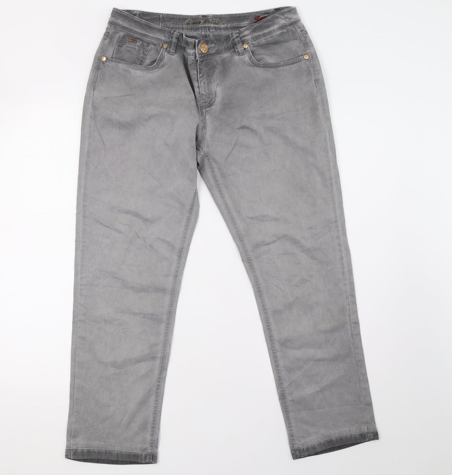 colac Womens Grey  Denim Straight Jeans Size 12 L28 in