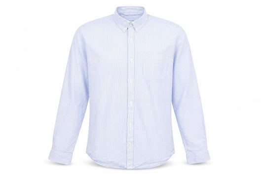 River Island Mens Blue Striped   Button-Up Size L