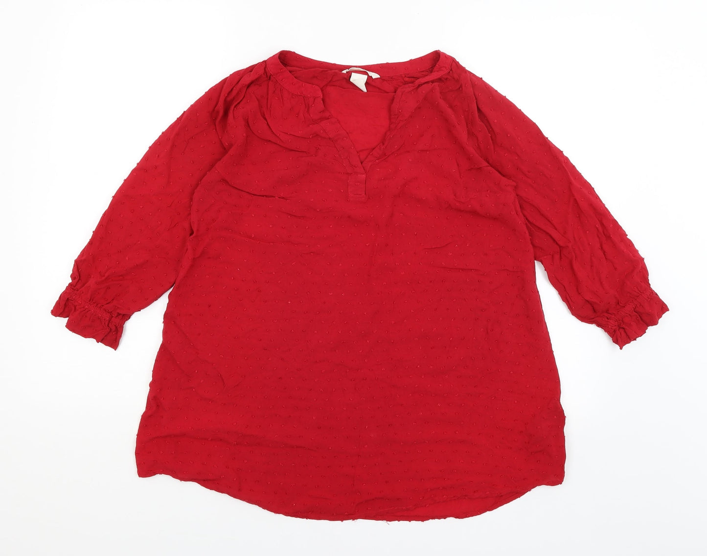 H&M Womens Red   Basic Blouse Size S