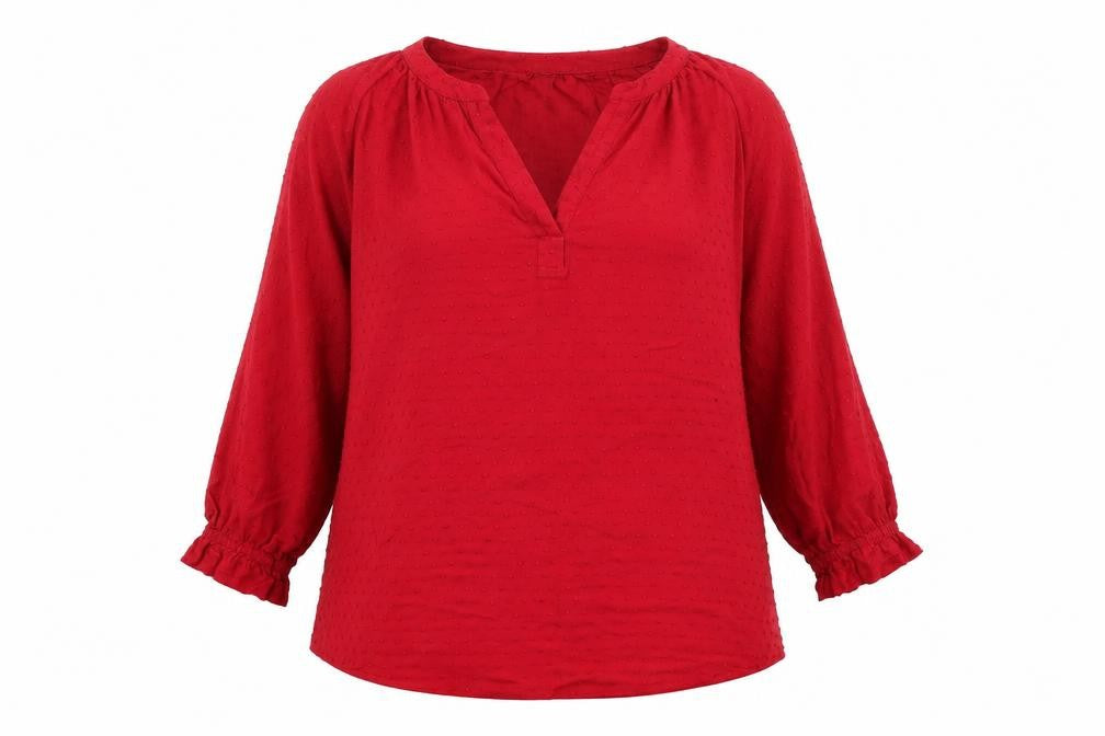 H&M Womens Red   Basic Blouse Size S