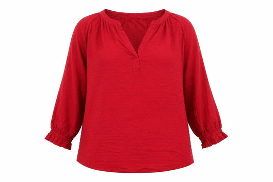 H&M Womens Red   Basic Blouse Size S