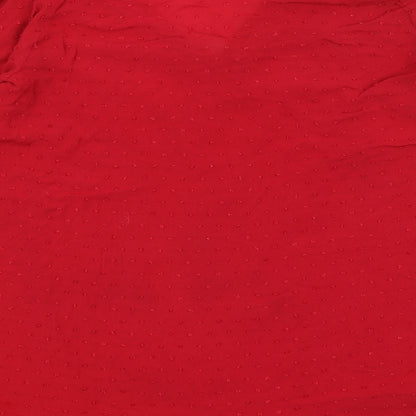 H&M Womens Red   Basic Blouse Size S