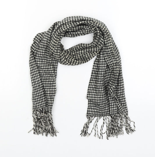 Preworn Womens Black Houndstooth   Scarf