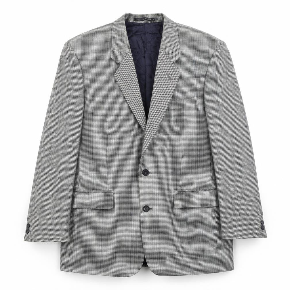 Chatsworth Mens Grey Houndstooth  Jacket Blazer Size L