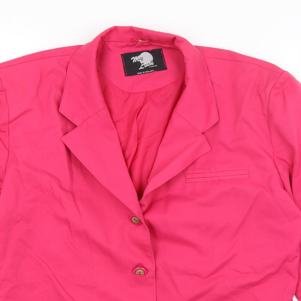 My Look Womens Pink   Jacket Blazer Size 10