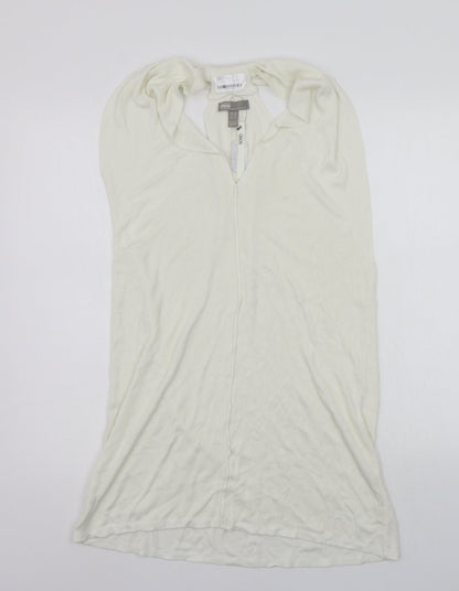 Additional front view of ASOS women’s white jumper dress, size UK 8
