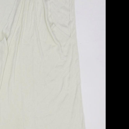 Brand and care label for ASOS women’s white jumper dress, size UK 8