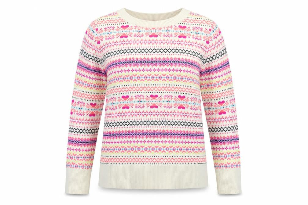Gap Girls Pink Geometric  Pullover Jumper Size XS