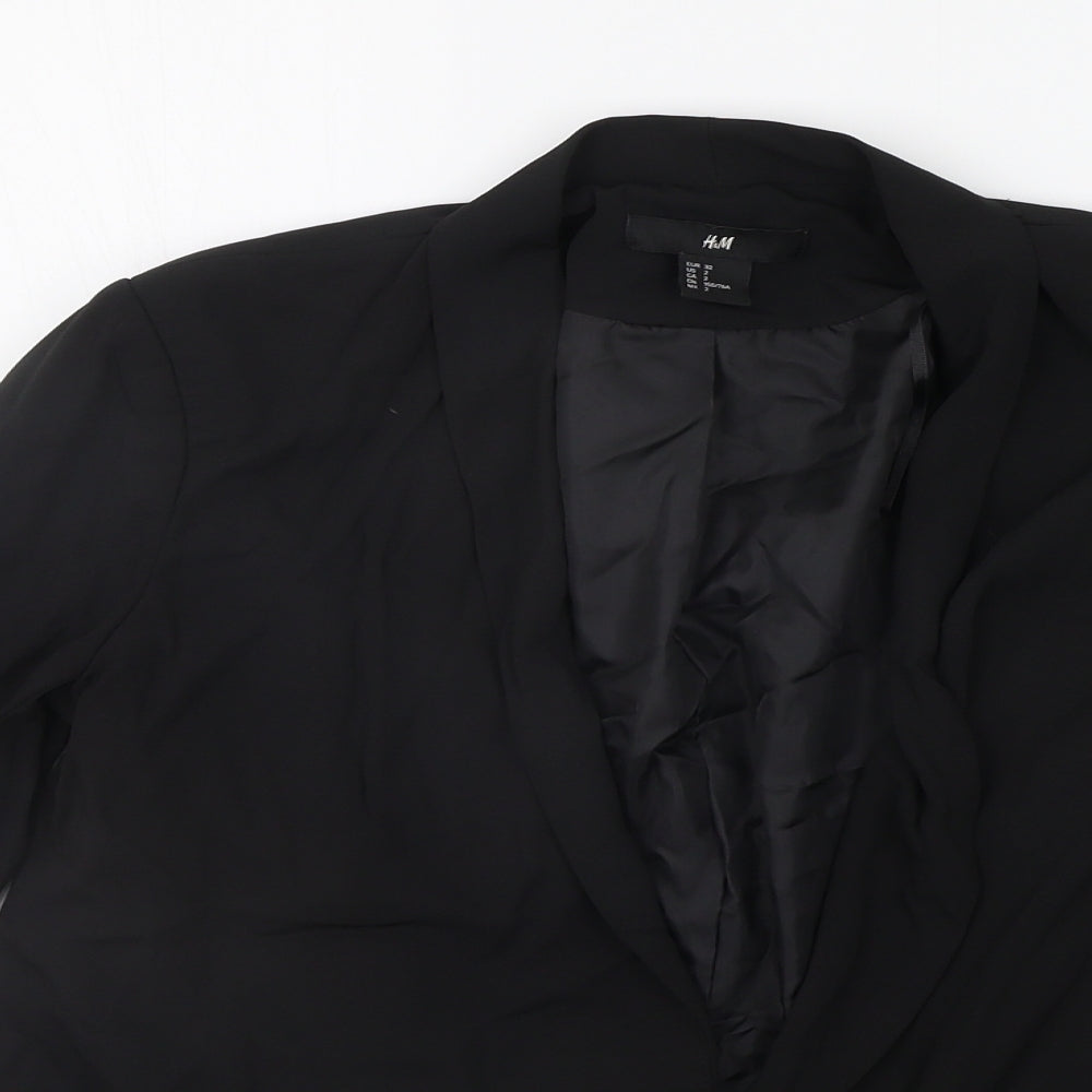 H&M Womens Black   Jacket Coat Size 4