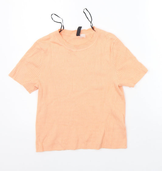 Divided Womens Orange   Basic T-Shirt Size M