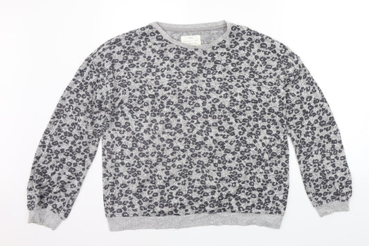 NEXT Womens Grey Animal Print  Pullover Jumper Size M