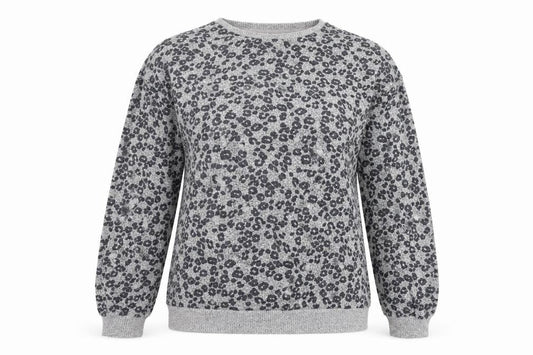 Next Womens Grey Animal Print  Pullover Jumper Size M