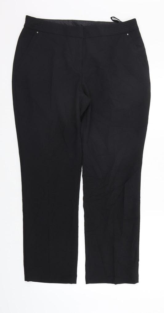 M&Co Womens Black   Sweatpants Trousers Size 12 L28 in