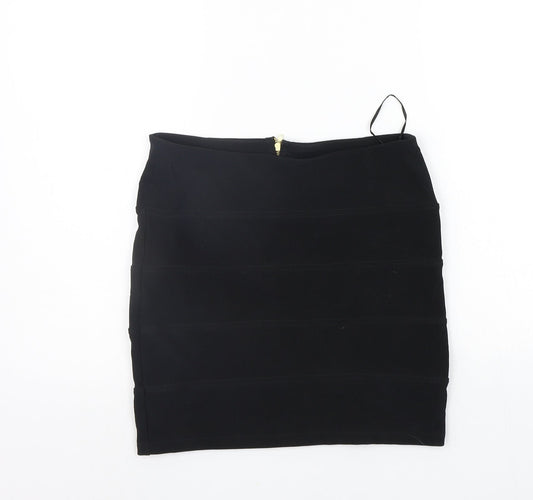 Topshop Womens Black   A-Line Skirt Size 10