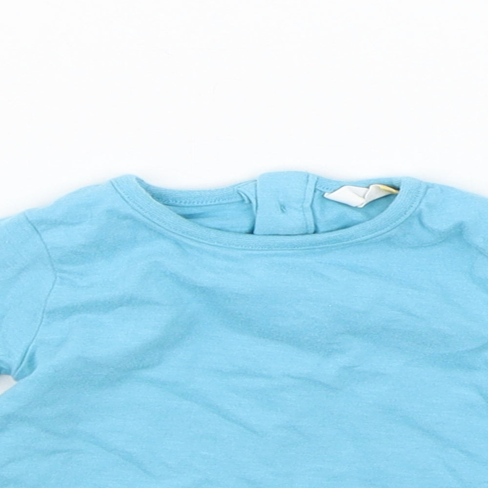 John Lewis Boys Blue   Basic T-Shirt Size 0-3 Months