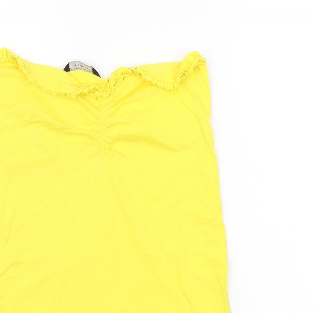 Dorothy Perkins Womens Yellow   Basic T-Shirt Size 10
