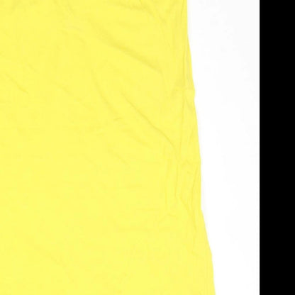 Preloved Dorothy Perkins Womens Yellow   Basic T-Shirt Size 10 - Label
