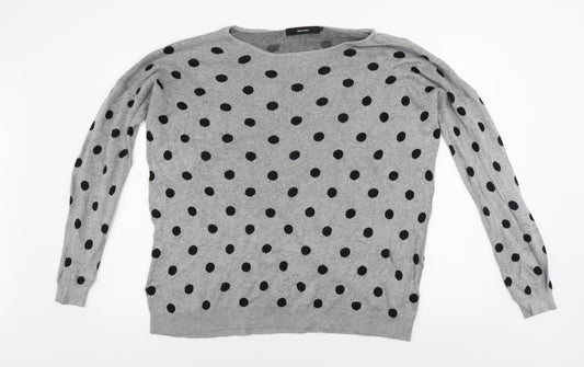 VERO MODA Womens Grey Polka Dot  Pullover Jumper Size XL
