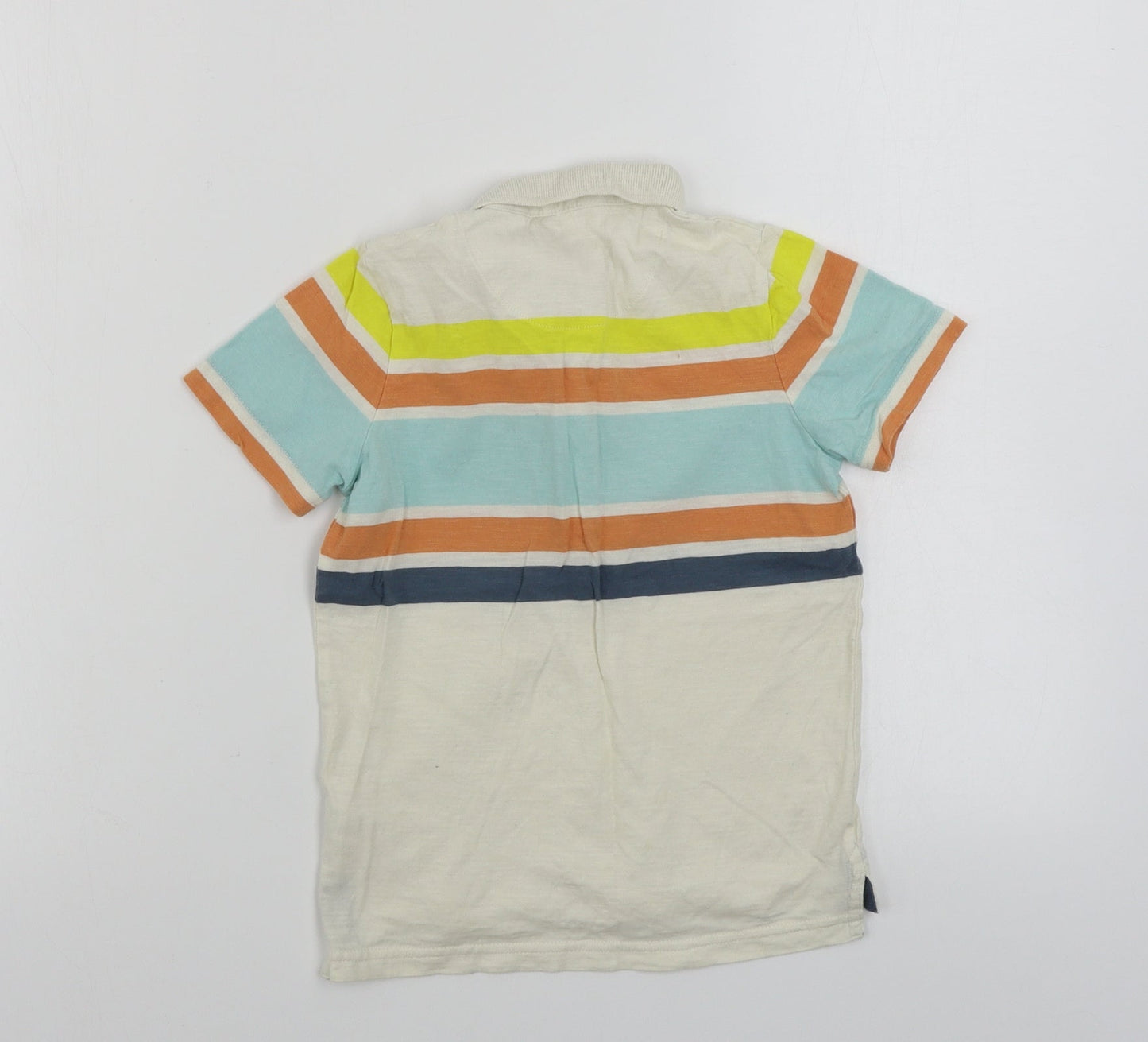 TU Boys Beige Striped  Basic Polo Size 5-6 Years