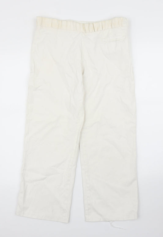 Preworn Womens White   Capri Trousers Size M L24 in