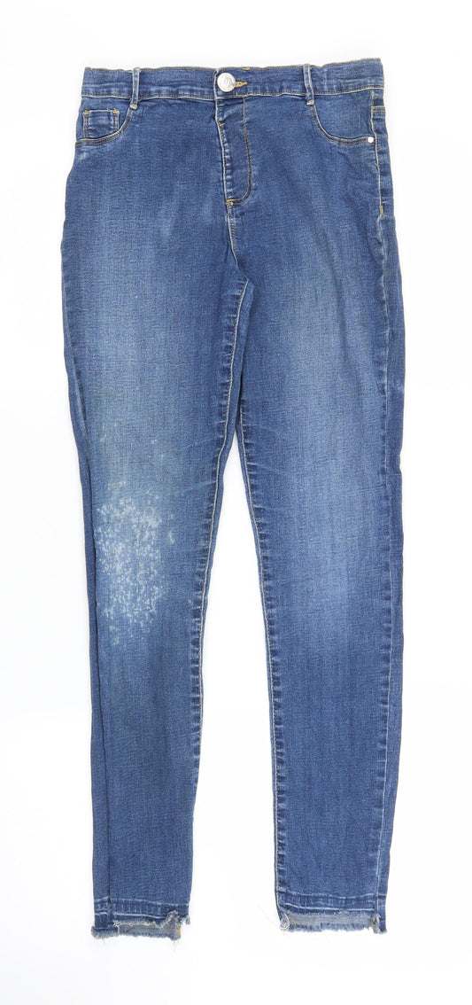 River Island Girls Blue  Ramie Skinny Jeans Size 12 Years