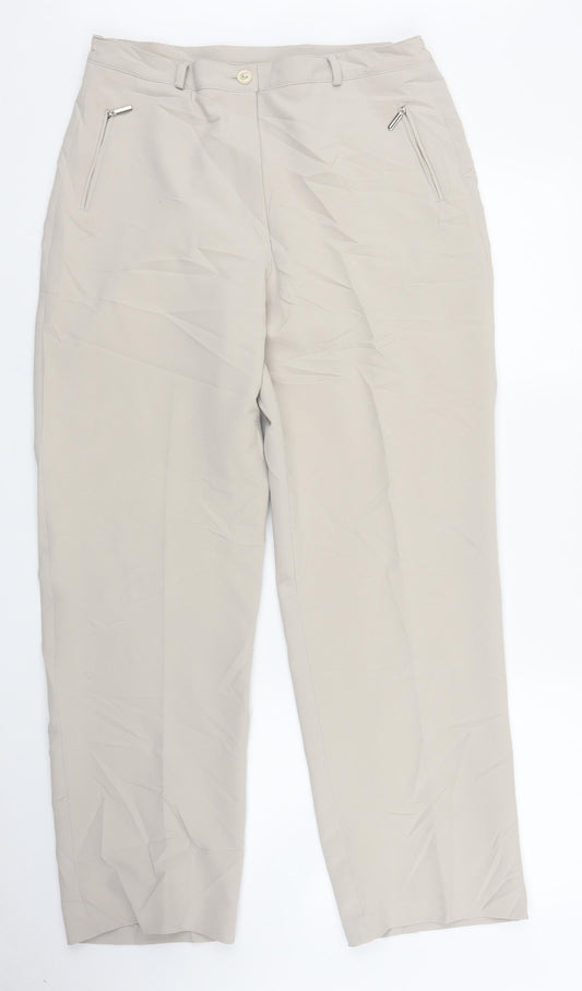 Libra Womens Beige   Trousers  Size 14 L28 in