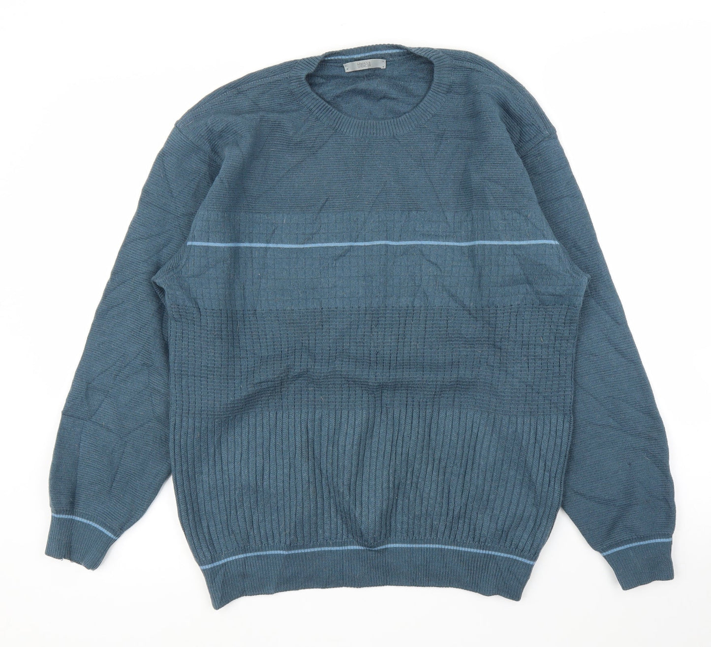 M&S Mens Blue   Pullover Jumper Size M