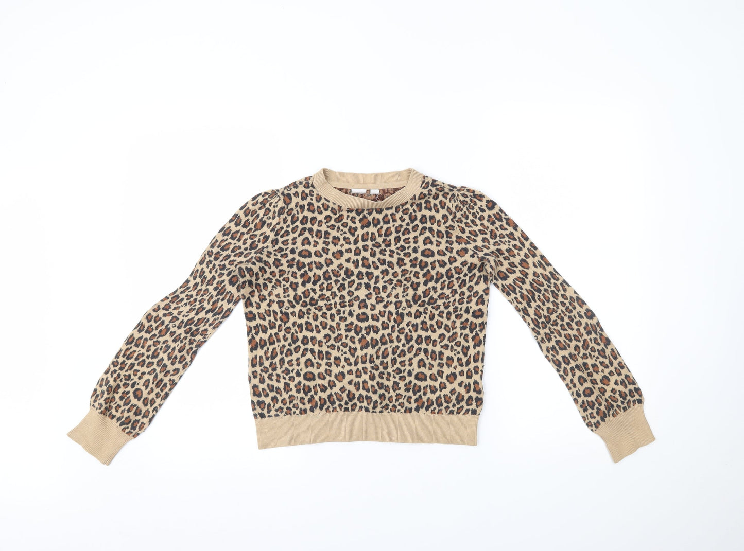 Gap Girls Brown Animal Print  Pullover Jumper Size XL