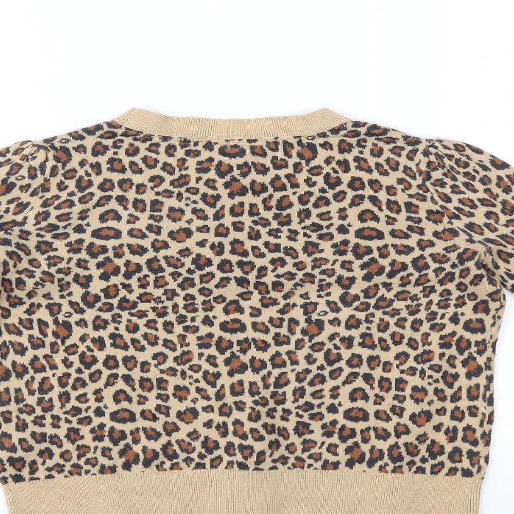 Gap Girls Brown Animal Print  Pullover Jumper Size XL