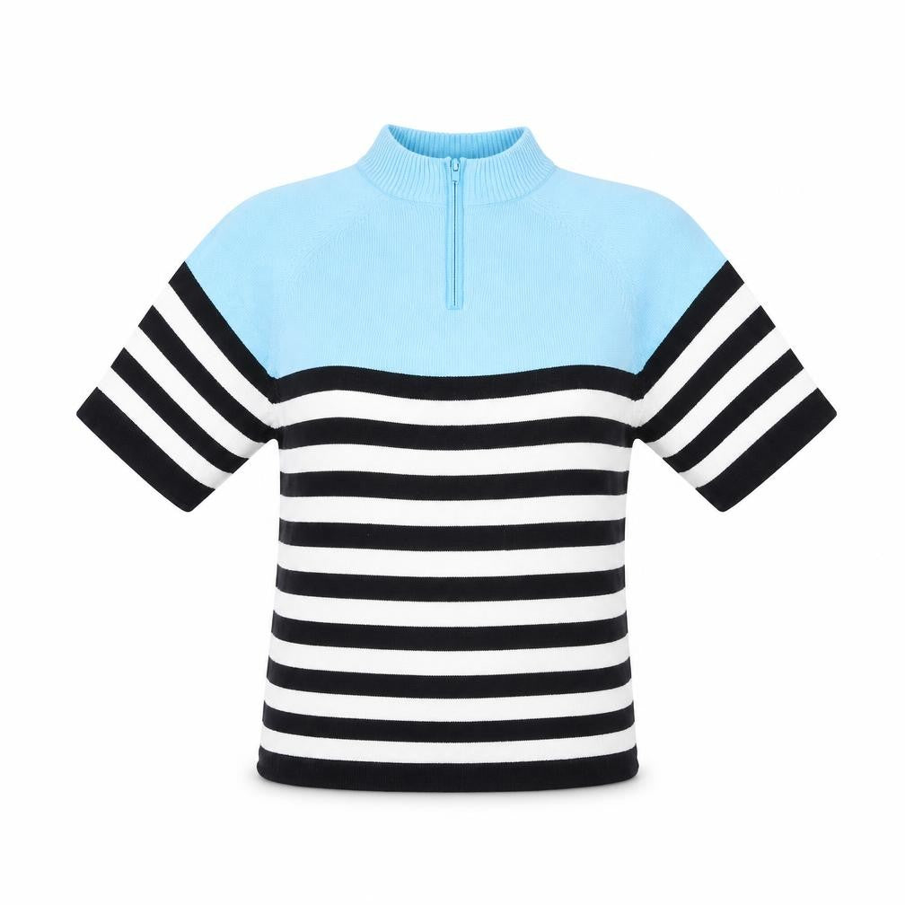 pope england Womens Multicoloured Striped  Basic T-Shirt Size XS
