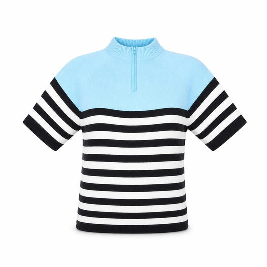 pope england Womens Multicoloured Striped  Basic T-Shirt Size XS